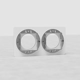 Double Module Plate Round EU - Clear White