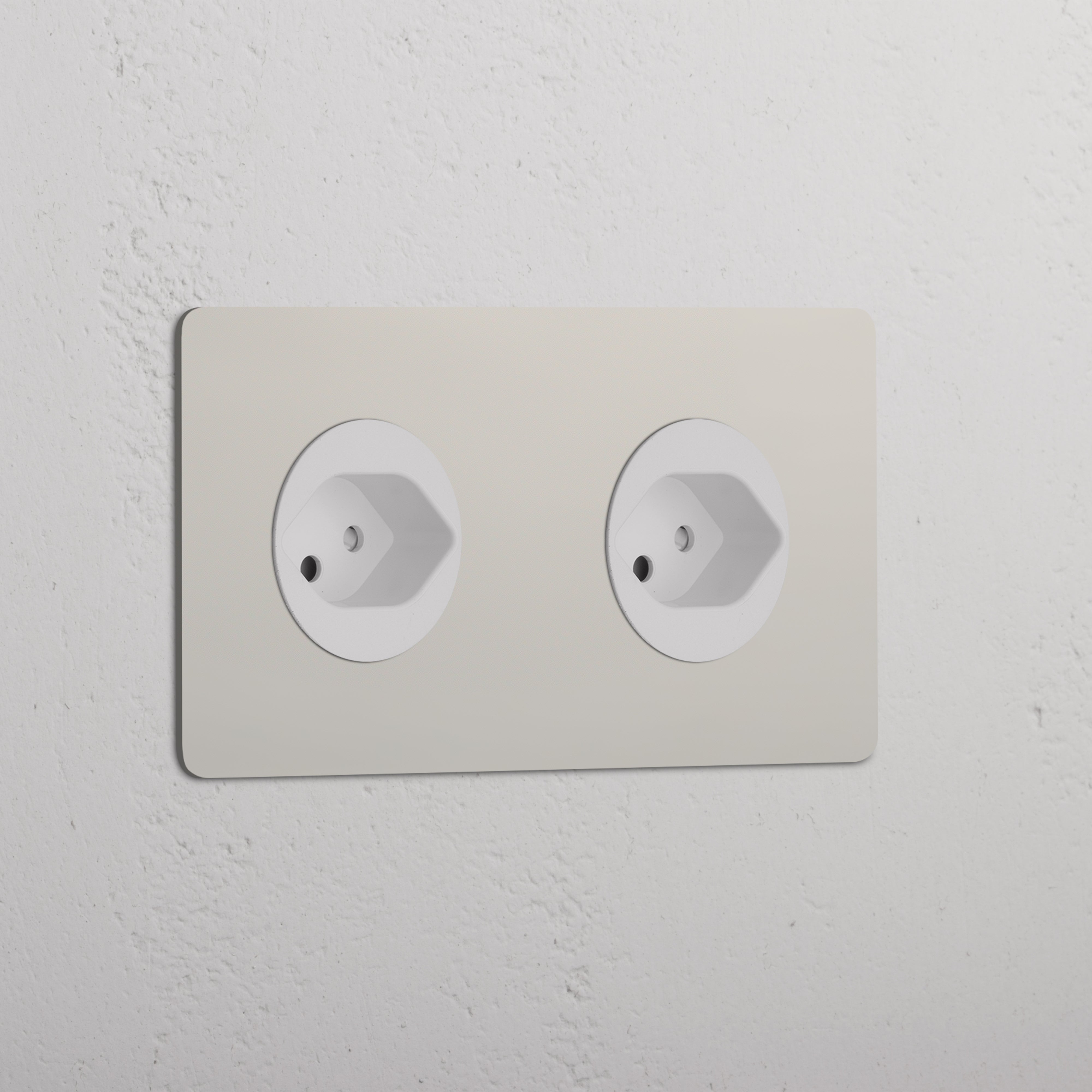 Double 2x Swiss Module Round - Polished Nickel White