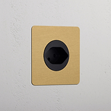 Single Swiss Module Round - Antique Brass Black