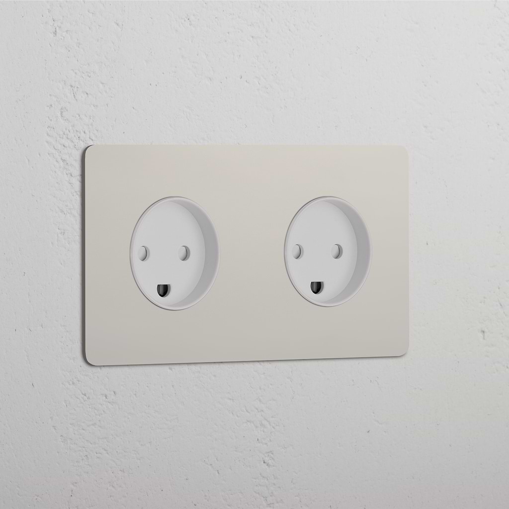 Double 2x Danish Module - Polished Nickel White
