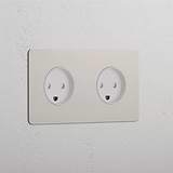 Double 2x Danish Module - Polished Nickel White