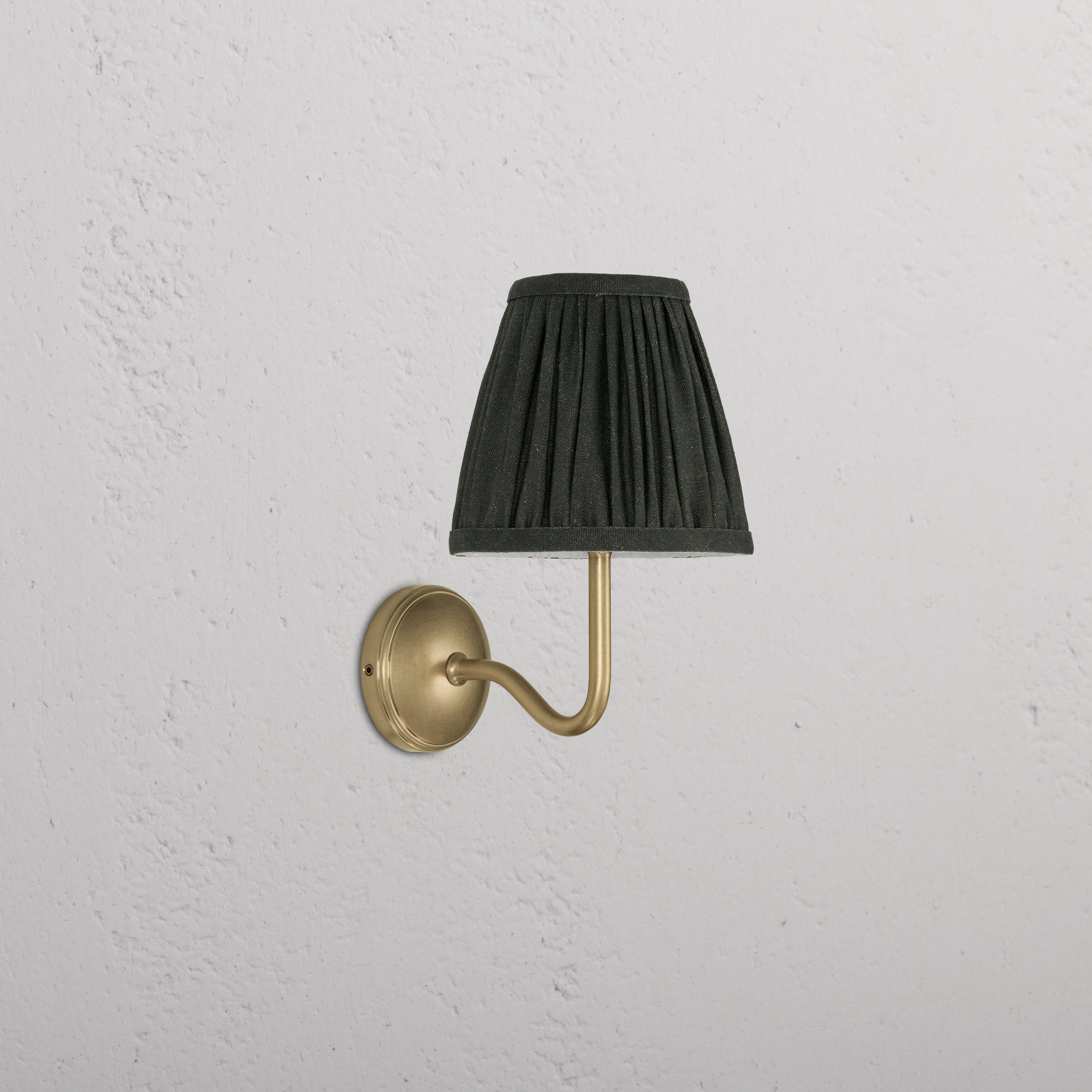 Malvern Small Wall Light Deep Green - Antique Brass