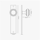 Poplar Long Plate Sprung Door Knob – Polished Nickel