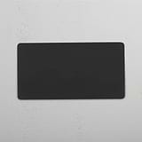 Refined Double Blank Plate in Bronze for Modern Home Decor on White Background