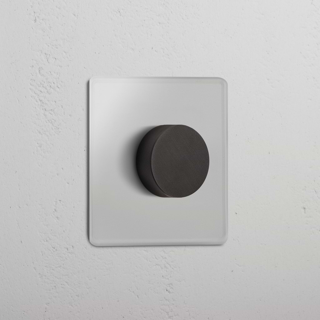 Sophisticated Single Dimmer Switch in Clear Bronze - Light Intensity Control Accessory