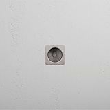 Polished nickel recessed edge door pull handle for elegant and streamlined door design.