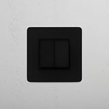 Dual-Position Rocker Switch in Bronze Black on White Background