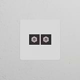 Prise Satellite (Plaque Simple) - Peignable Noir