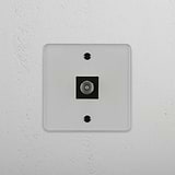 Clear Black Single TV Module - High-Quality Television Signal Solution on White Background