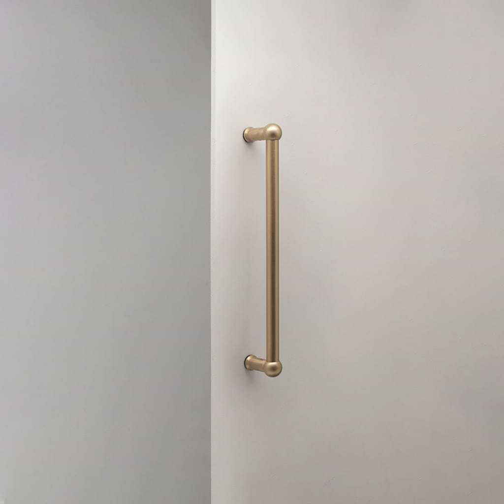 Antique Brass Harper Single Pull Handle 320mm on White Background