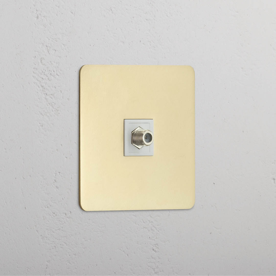 Single Satellite Module in Antique Brass White - Excellent Reception