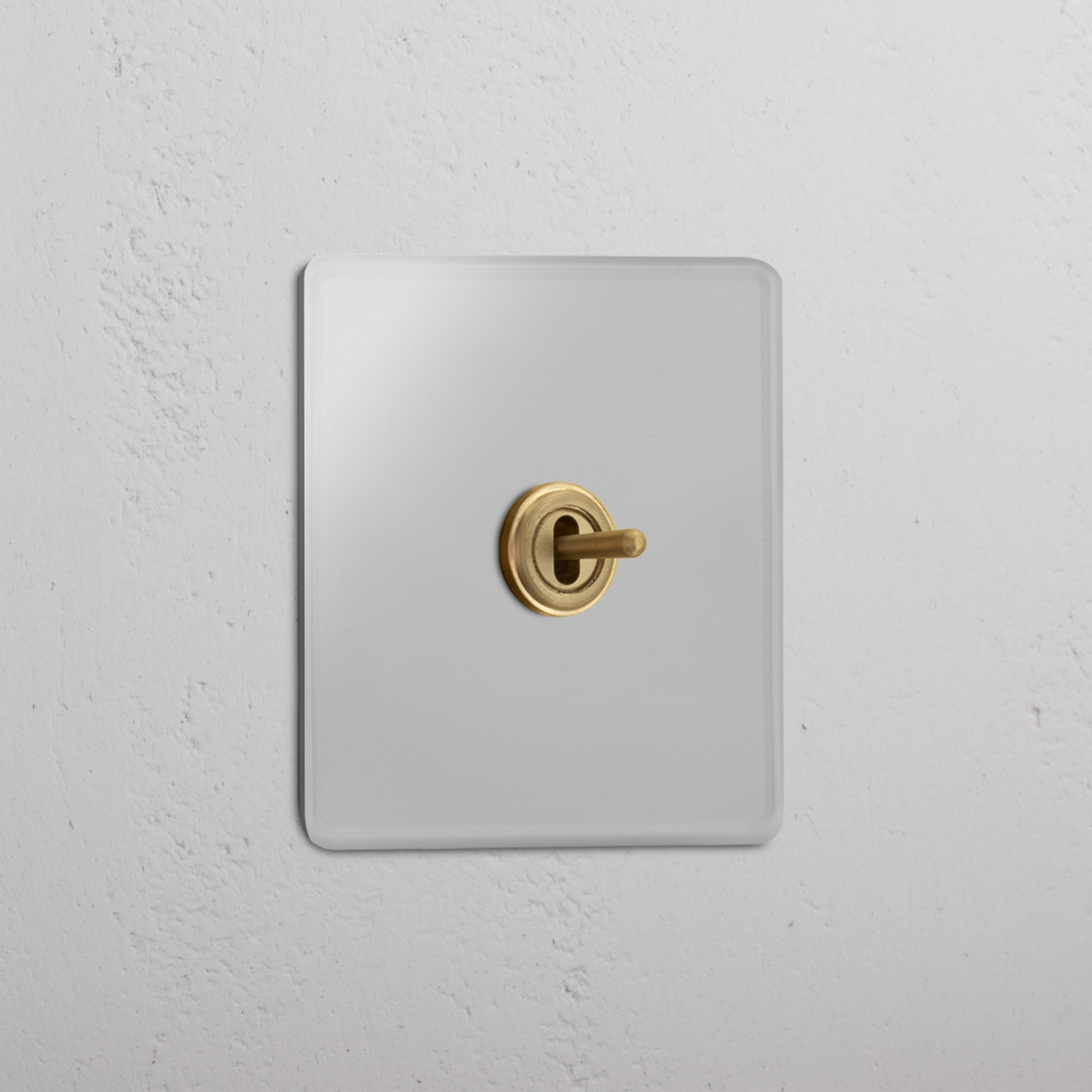 Central Clear Antique Brass Single Toggle Switch - Dependable Home Lighting Control