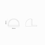Clifton Butoir de Porte Demi-Lune - Laiton Ancien