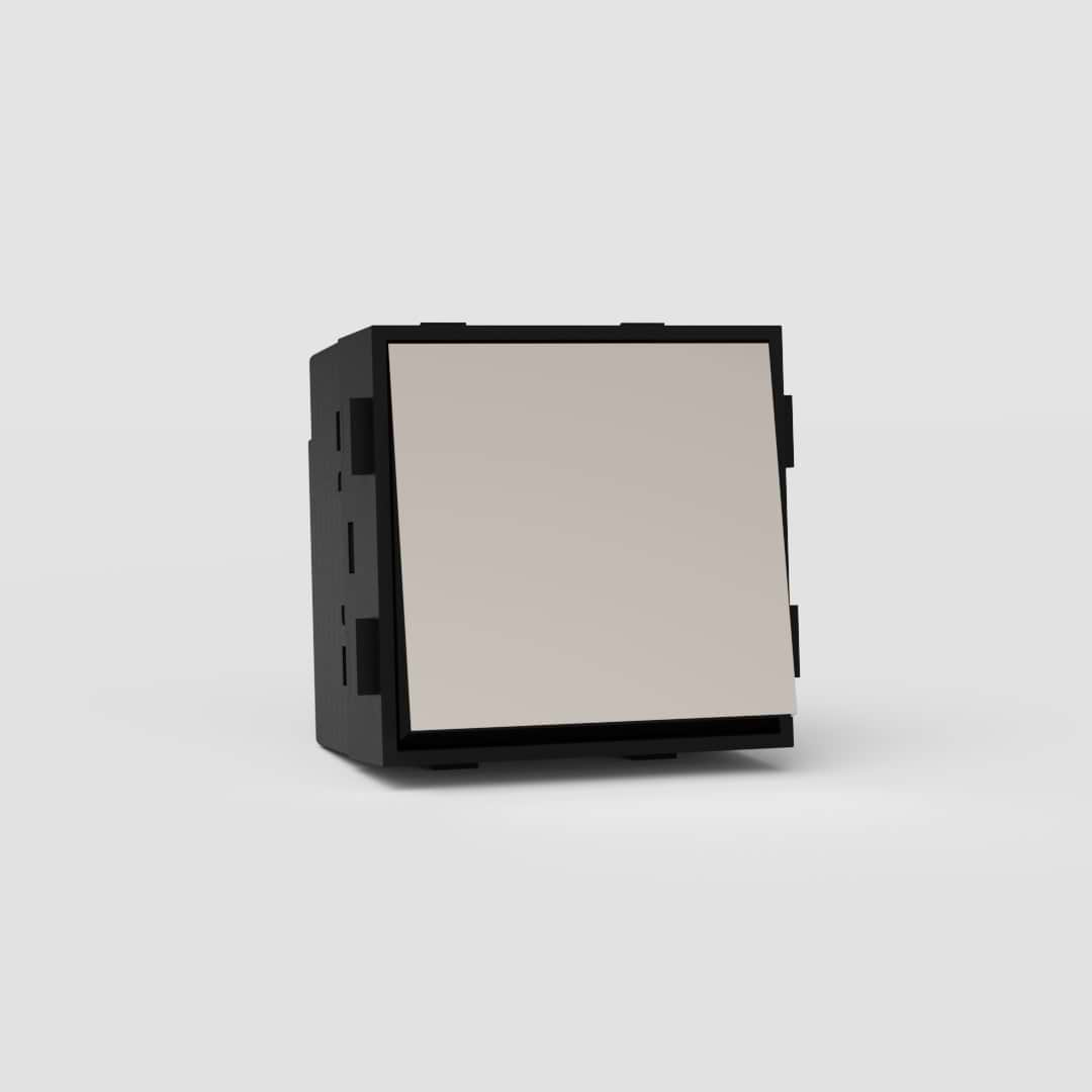 Retractive Rocker Switch in Polished Nickel Black EU - Conveniently Retractable Light Control Switch