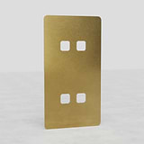 Four-Slot Vertical Switch Plate in Antique Brass - Classic European Style Accessory