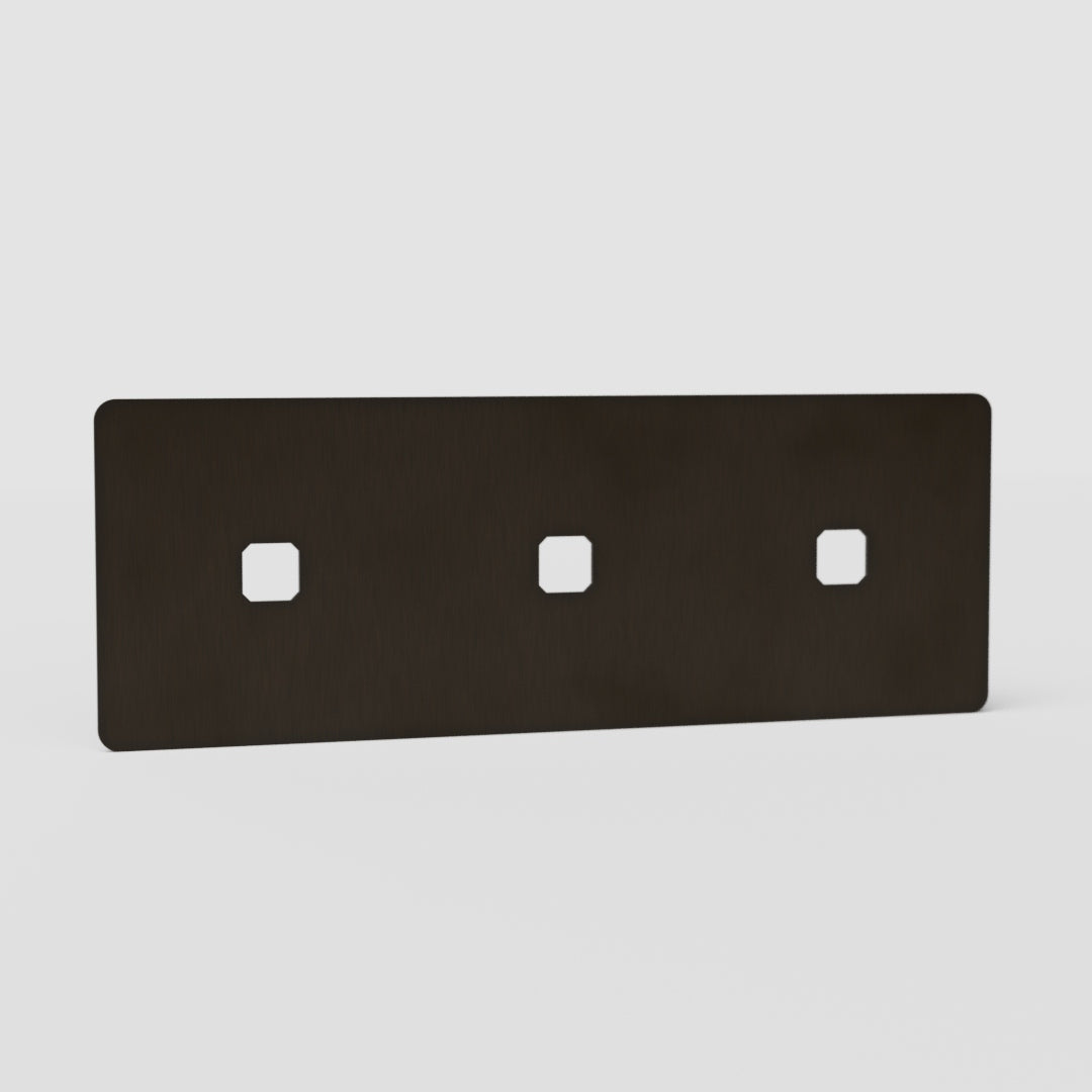 Triple Switch Plate EU in Bold Bronze - Advanced Light Control Accessory