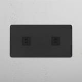 Advanced Charging with Double USB Module in Bronze Black on White Background