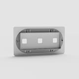 Transparent Triple Switch Plate in Clear for Light Control - on White Background