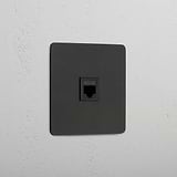 Single RJ45 Module in Bronze Black - Reliable Network Connection
