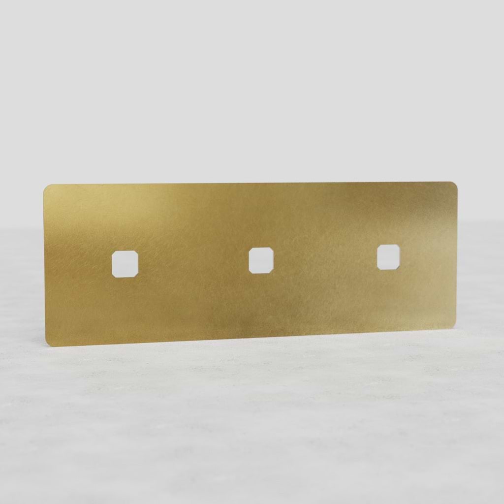 Triple Switch Plate in Antique Brass - Vintage European Style Home Decor