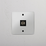 Clear Black Single TV Module - High-Quality Television Signal Solution on White Background
