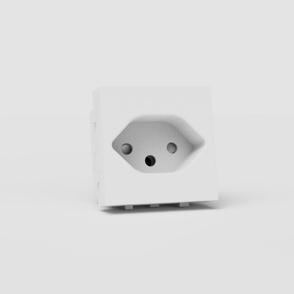 Efficient Type J Power Module in White - Reliable Swiss Power Connector