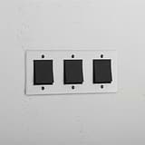 Triple Rocker Switch in Clear Bronze Black - Comprehensive Light Management Tool