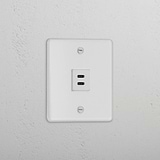 High-Speed Charging Clear White Single USB 30W Module - Powerful Charging Solution