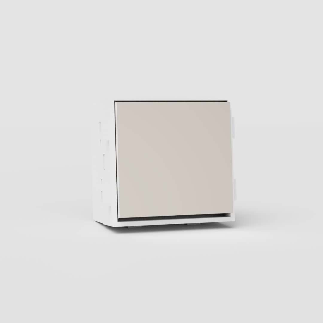 Centre Retractive Rocker Switch in Polished Nickel White EU - Sleek Light Management Accessory