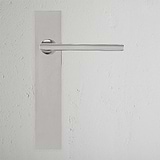 Clayton Poignée de Porte Fixe à Plaque Longue - Nickel Poli
