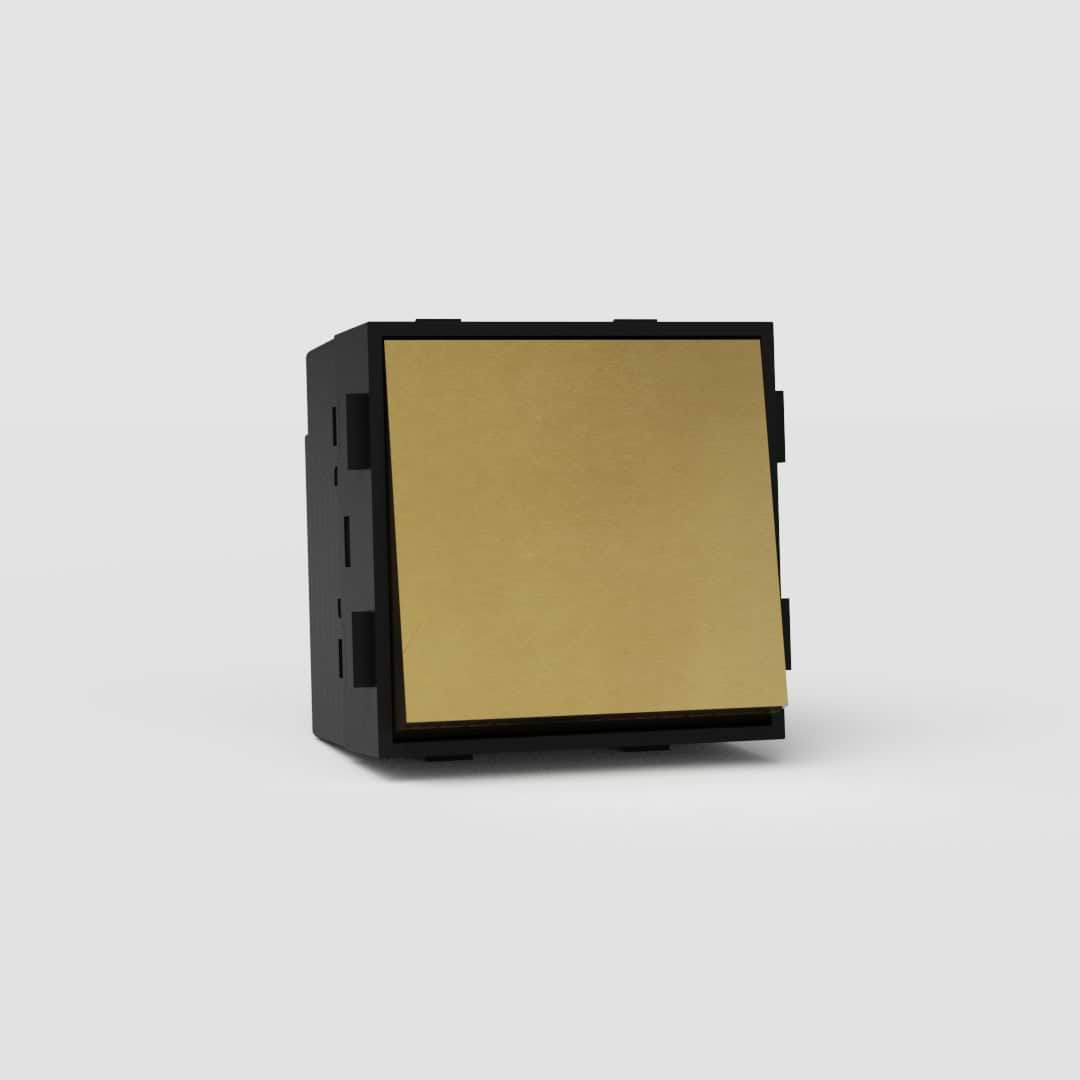 Two-Way Rocker Switch EU in Antique Brass Black - Effective Light Management Solution