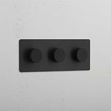 Adjustable Light Control Bronze Triple Dimmer Switch - Modern Light Management Tool