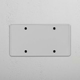 Elegant Double Blank Plate in Clear Black - Home Décor Accent on White Background
