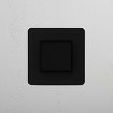 Central Rocker Switch in Bronze Black on White Background