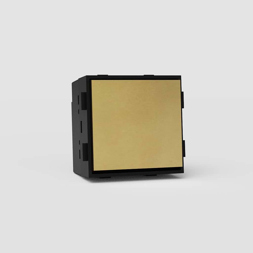 Central Retractive Rocker Switch EU in Antique Brass Black - User-friendly Lighting Solution