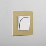 Lecteur de Carte pour Hôtel Simple - Laiton Ancien (Insert Blanc)
