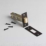 Bronze Bathroom Lock 60mm on White Background