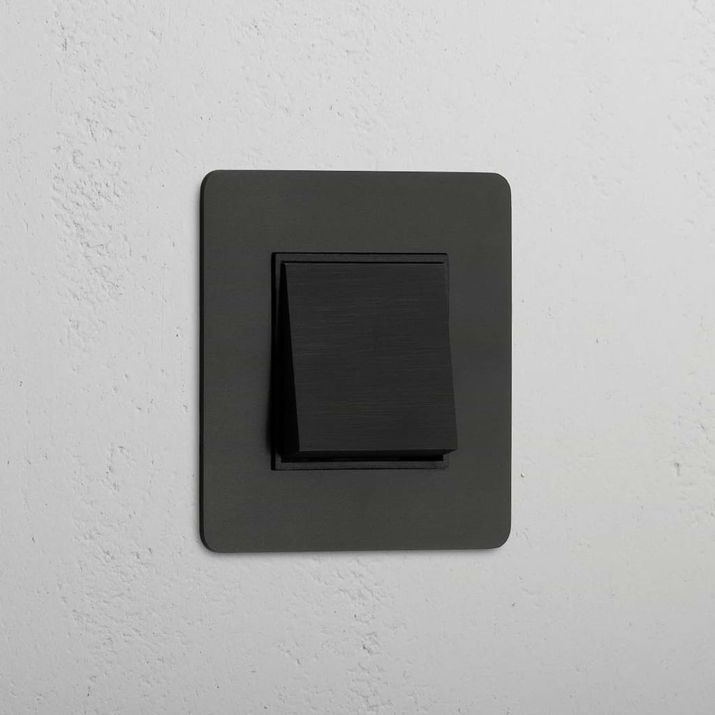 Retractive Rocker Switch in Bronze Black - User-Friendly Design