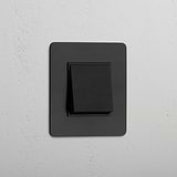 Retractive Rocker Switch in Bronze Black - User-Friendly Design