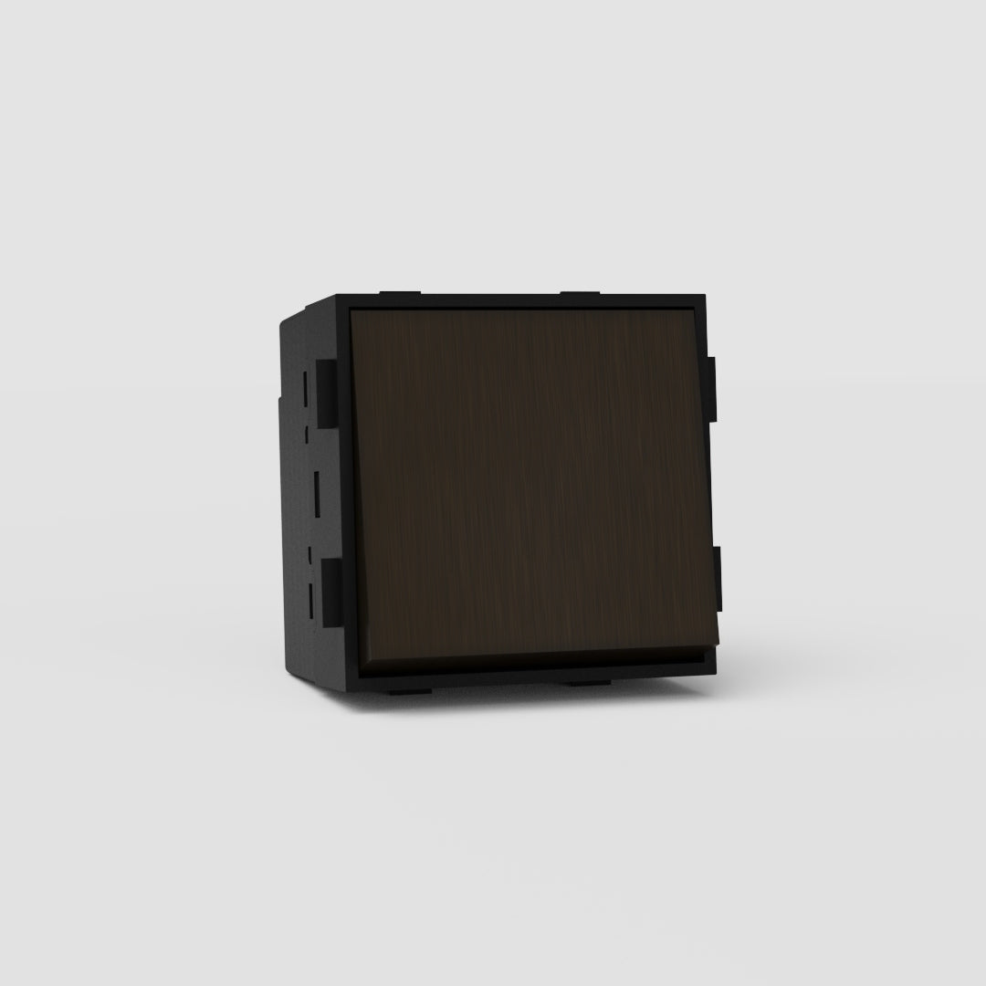 Retractive Rocker Switch in Bronze Black EU - User-friendly Lighting Solution