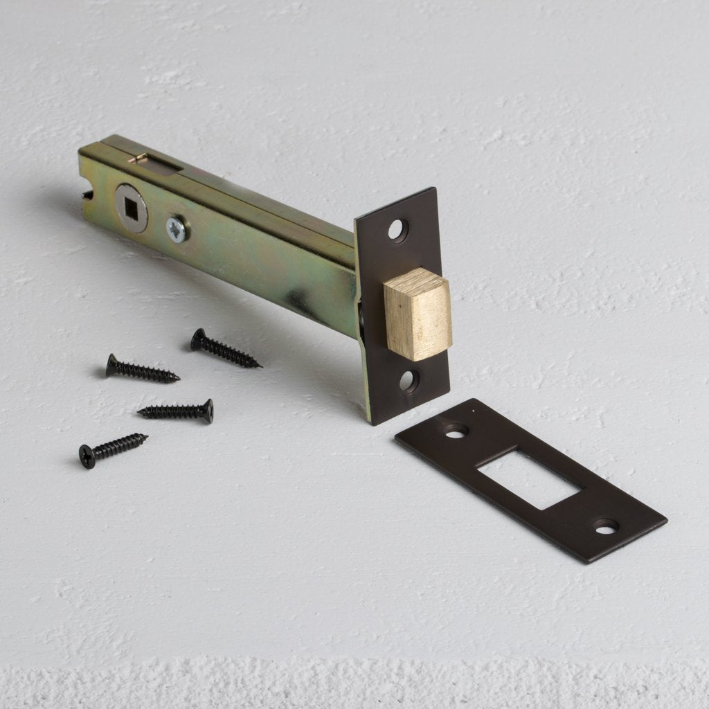 Bronze Bathroom Lock 100mm on White Background