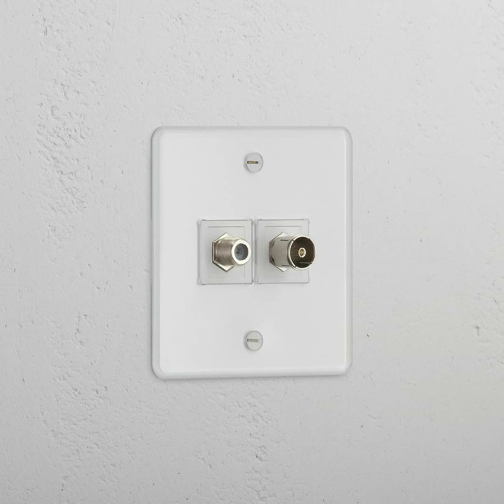 Clear White Single Satellite & TV Module - Comprehensive TV Reception Solution