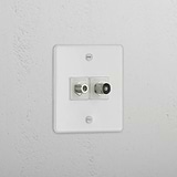 Clear White Single Satellite & TV Module - Comprehensive TV Reception Solution