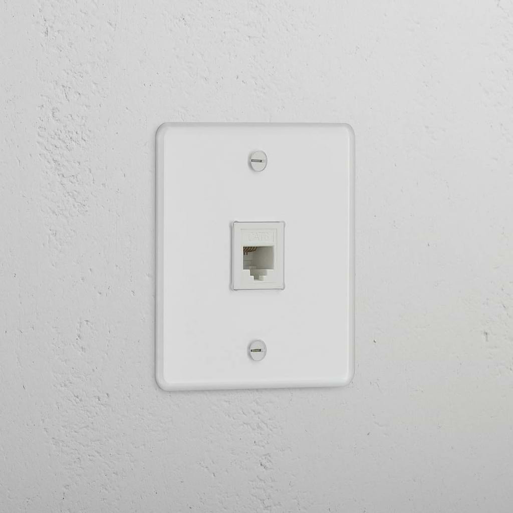 Single RJ45 Module in Clear White - Dependable Network Connection Tool