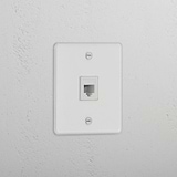 Single RJ45 Module in Clear White - Dependable Network Connection Tool