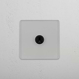 Flexible Intermediate Single Toggle Switch in Clear Bronze for Lighting Control on White Background