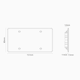 Plaque Obturatrice Double - Transparent (Insert Blanc)