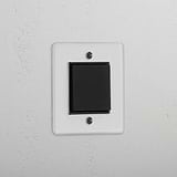 Central Single Rocker Switch in Clear Bronze Black - Efficient Light Management Solution