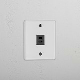 High-Speed Single USB 30W Module in Clear Black - Powerful Charging Solution