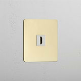 High Quality Single HDMI Module in Antique Brass White